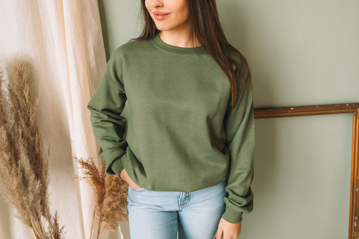 Yetişkin Military Green Sweatshirt