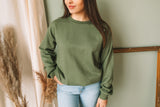 Yetişkin Military Green Sweatshirt