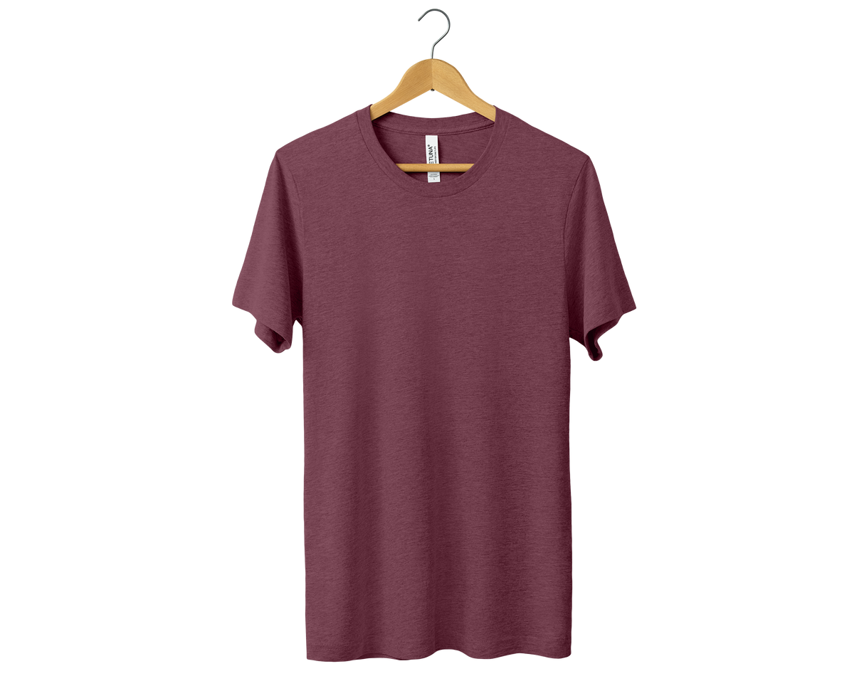 Çocuk Heather Maroon Basic Tişört