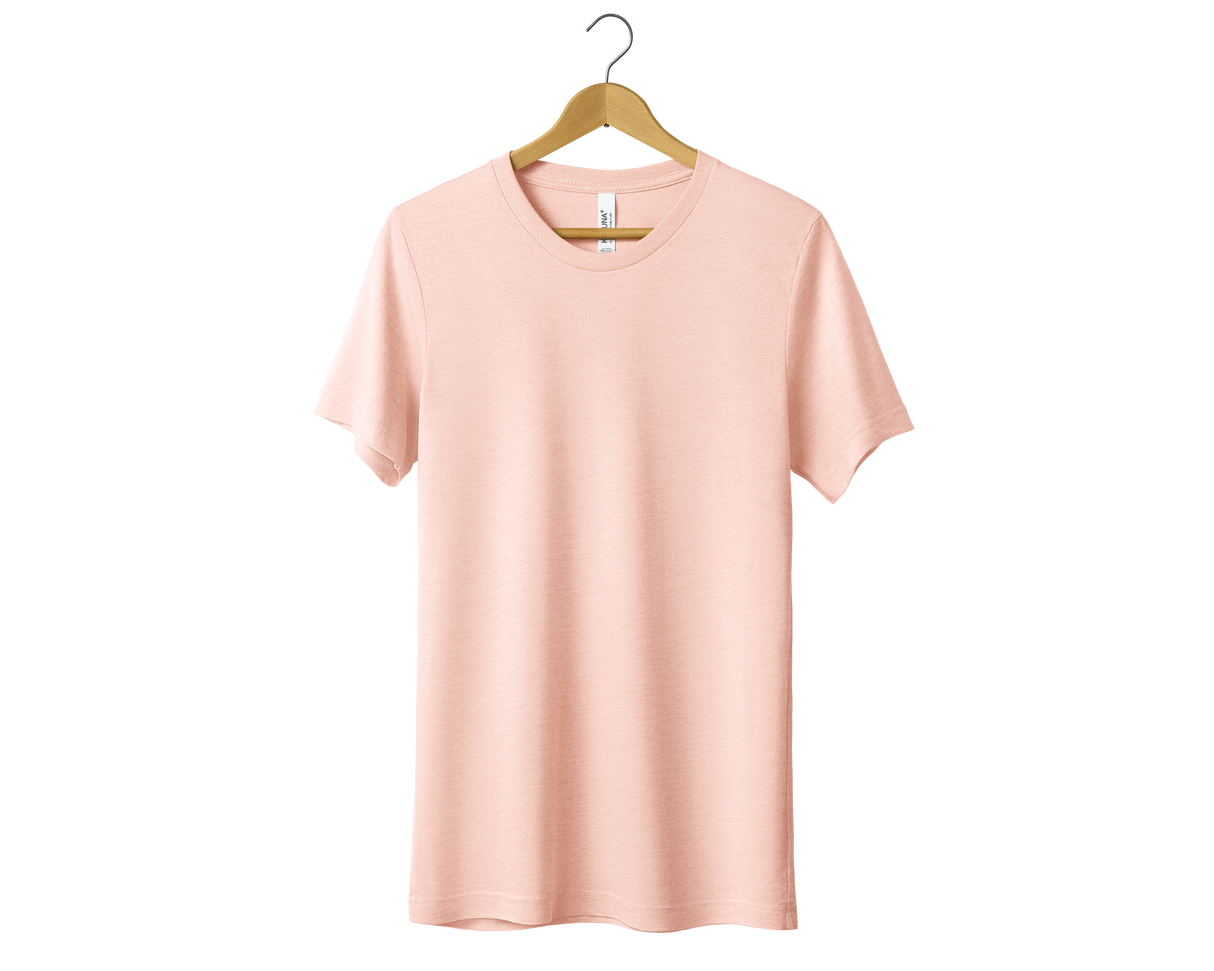 Yetişkin Heather Peach Basic Tişört